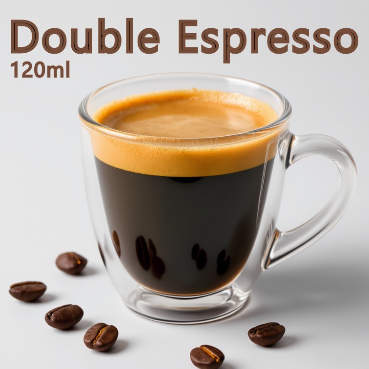 Double Espresso from Commercial Coffee Vending Machine
